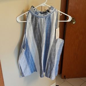 Blue Striped Universal Thread tank